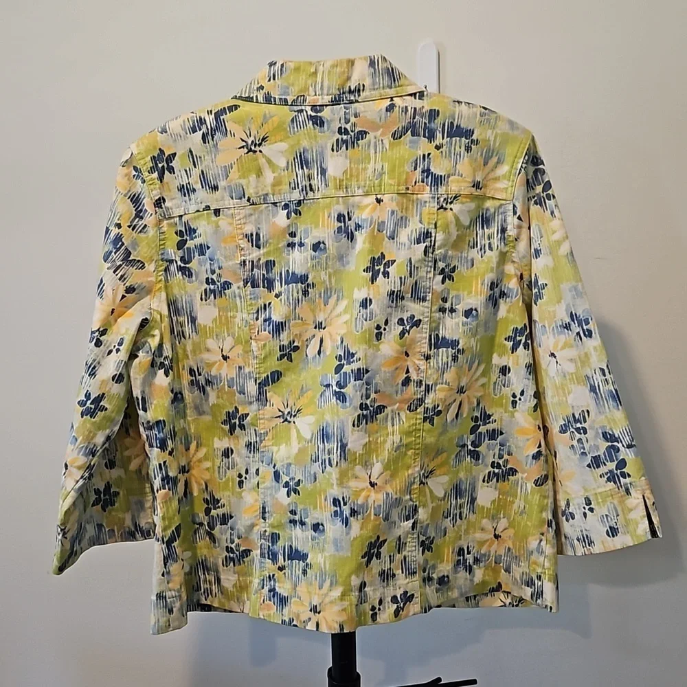 KORET CITY BLUES VINTAGE WOMEN'S MULTICOLOR FLORAL 3/4 SLEEVE  JACKET SIZE L - Picture 8 of 9